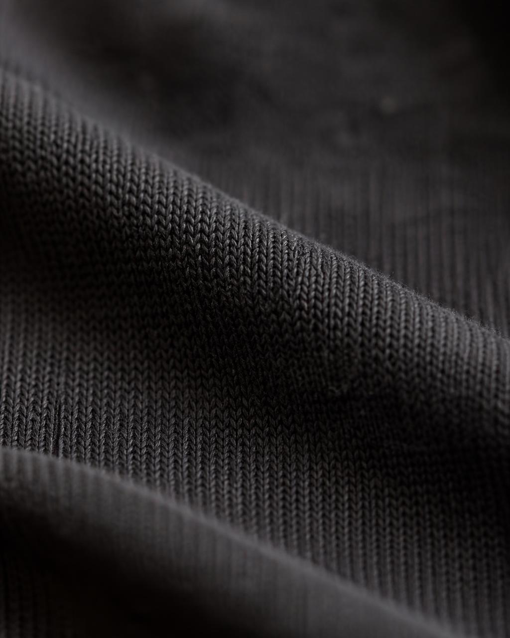 Macro close-up of the stretch cotton jersey
