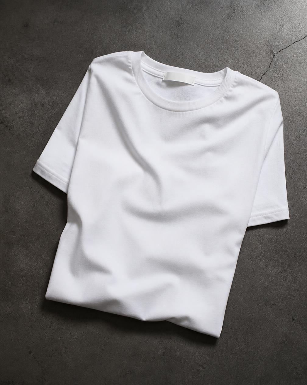 White slim fit men's t-shirt